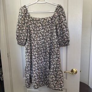 Floral Puff Sleeve Cottagecore Babydoll Style Dress